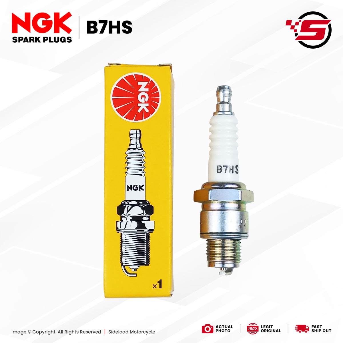 Plug, Spark (B7HS) - Suzuki X4 - NGK