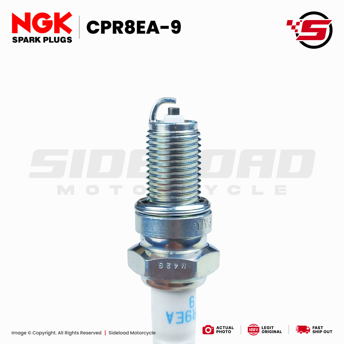 Plug, Spark (CPR8EA-9) - Supremo - NGK