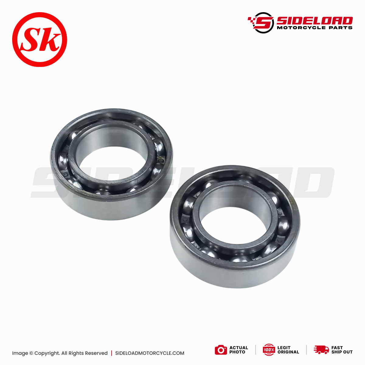 Ball Race Bearing (T-Post) - TMX155, TMX125 Alpha, CB125, Rusi TC, Skygo Wizard, Euro DH, etc. - SK