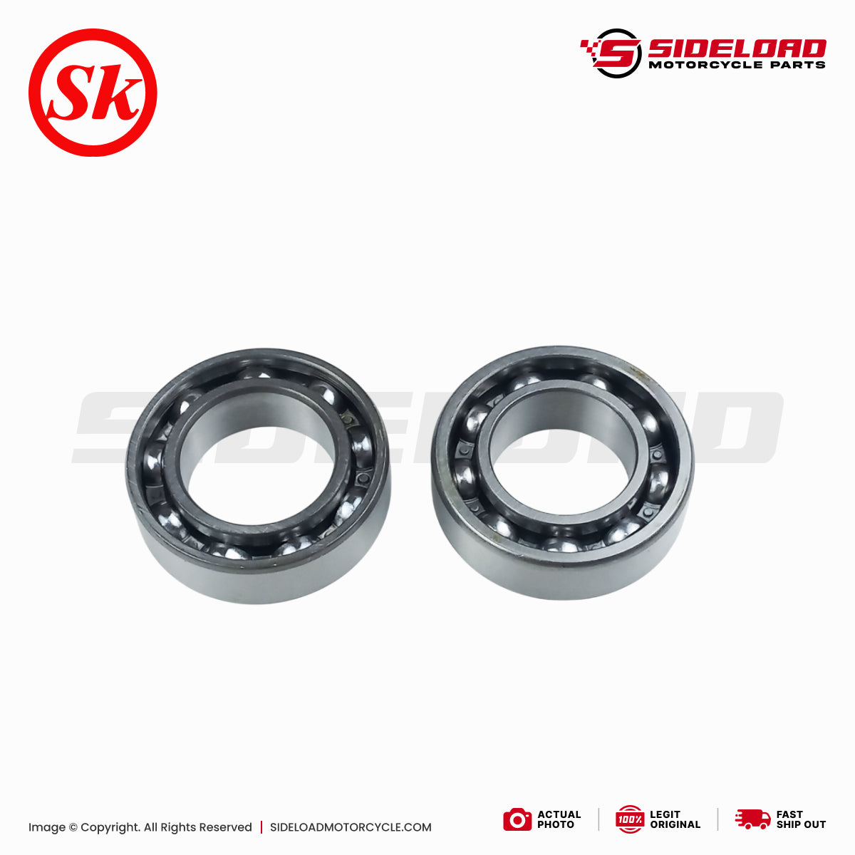 Ball Race Bearing (T-Post) - TMX155, TMX125 Alpha, CB125, Rusi TC, Skygo Wizard, Euro DH, etc. - SK