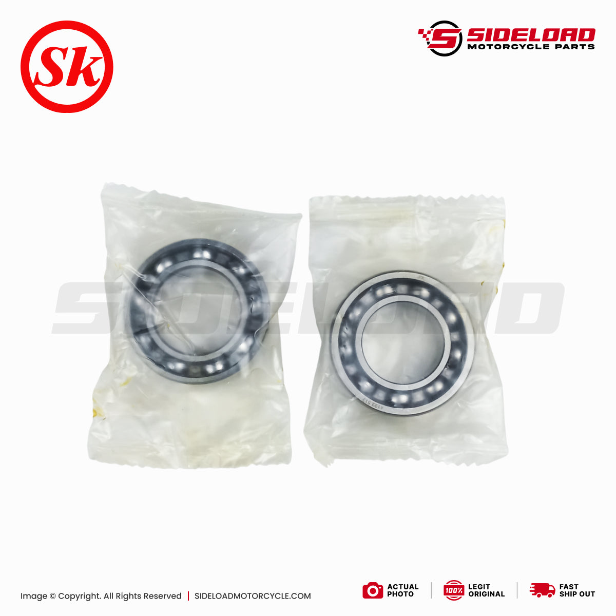 Ball Race Bearing (T-Post) - TMX155, TMX125 Alpha, CB125, Rusi TC, Skygo Wizard, Euro DH, etc. - SK
