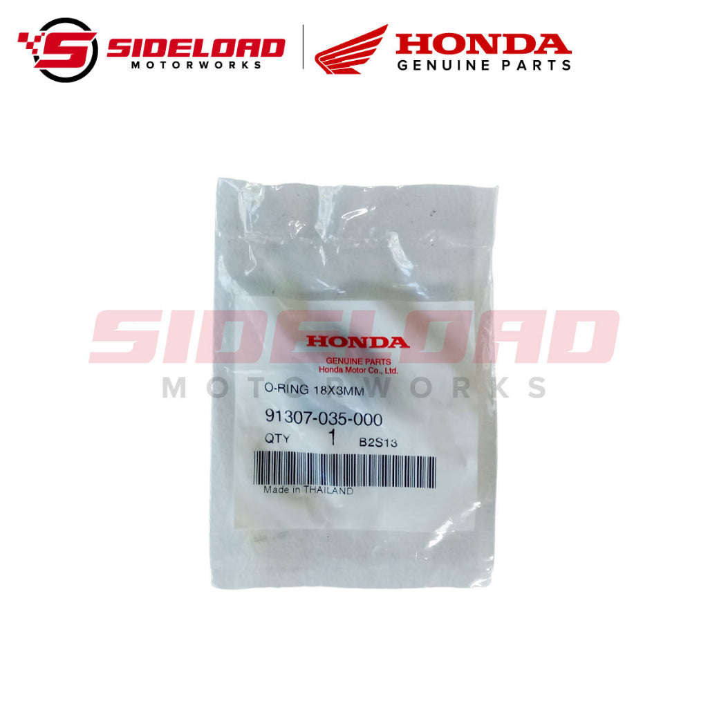 Gauge, Oil Level O-Ring, 18x3 - TMX 155 125 Alpha - Honda Genuine (91307-035-000)