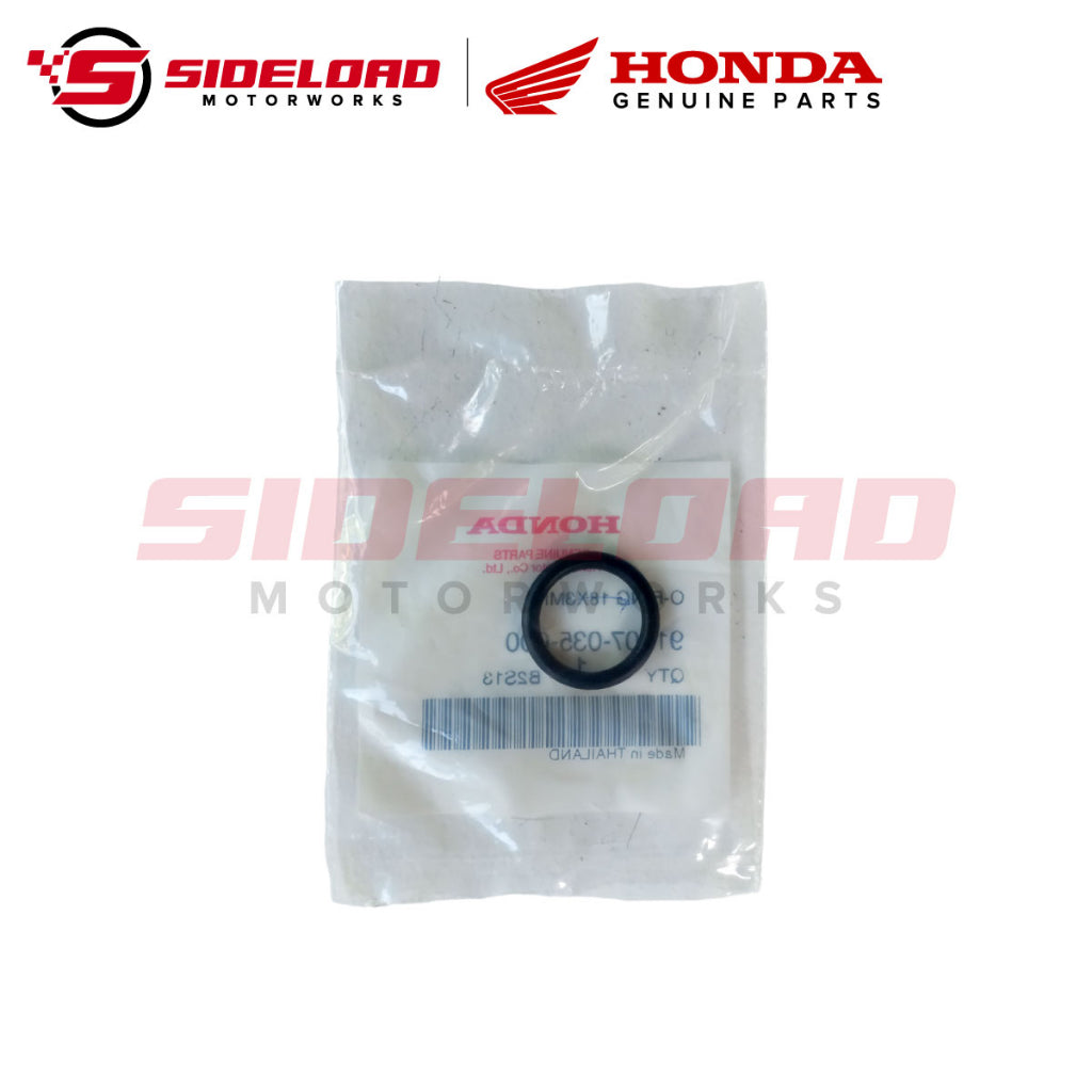 Gauge, Oil Level O-Ring, 18x3 - TMX 155 125 Alpha - Honda Genuine (91307-035-000)