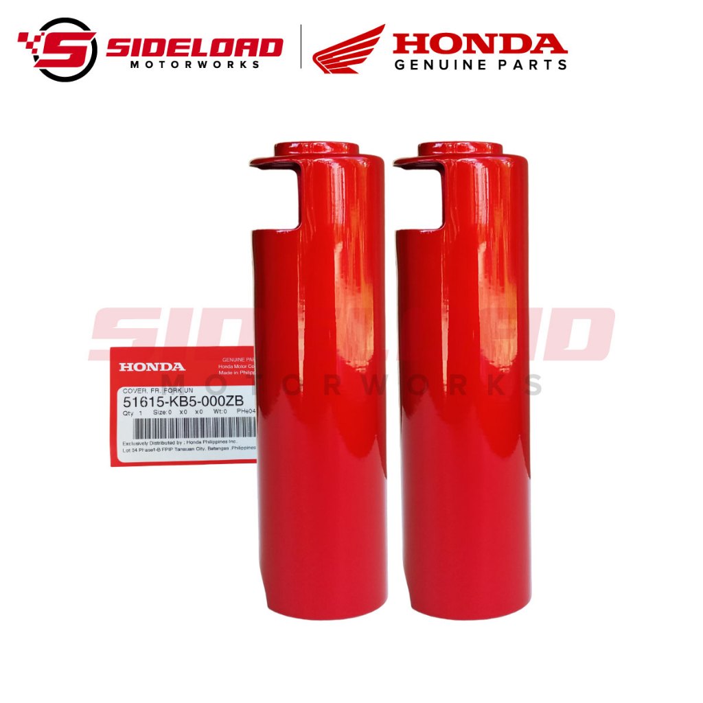 Fork Cover Lower - Red (L&R) - TMX 155 - Honda Genuine (51615-KB5-000ZB)