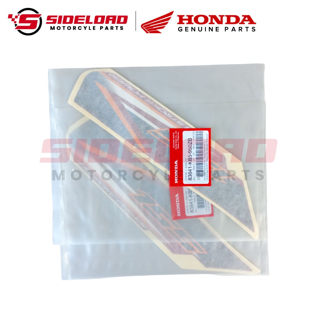 Sticker/Decals - Side Cover (L&R) - Red - Asero - TMX 155 - Honda Genuine (83641/83541-KB5-950ZB)