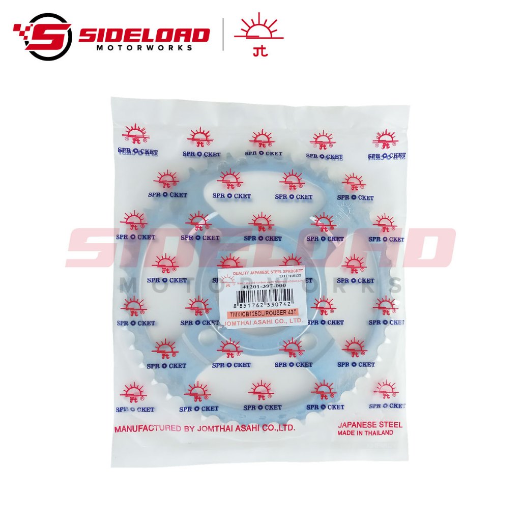 43T, Rear Sprocket - TMX - JT Jomthai Asahi