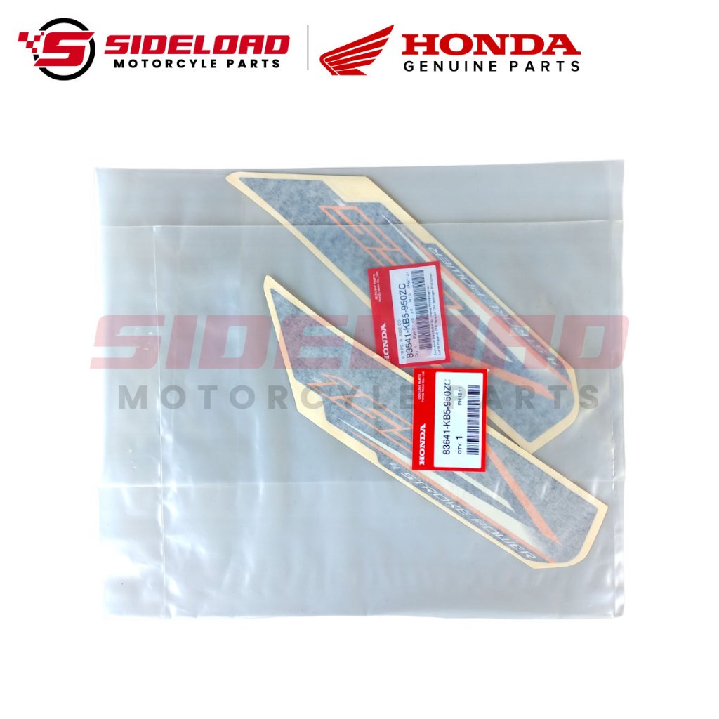 Sticker/Decals - Side Cover (L&R) - Blue - Asero - TMX 155 - Honda Genuine (83641/83541-KB5-950ZC)