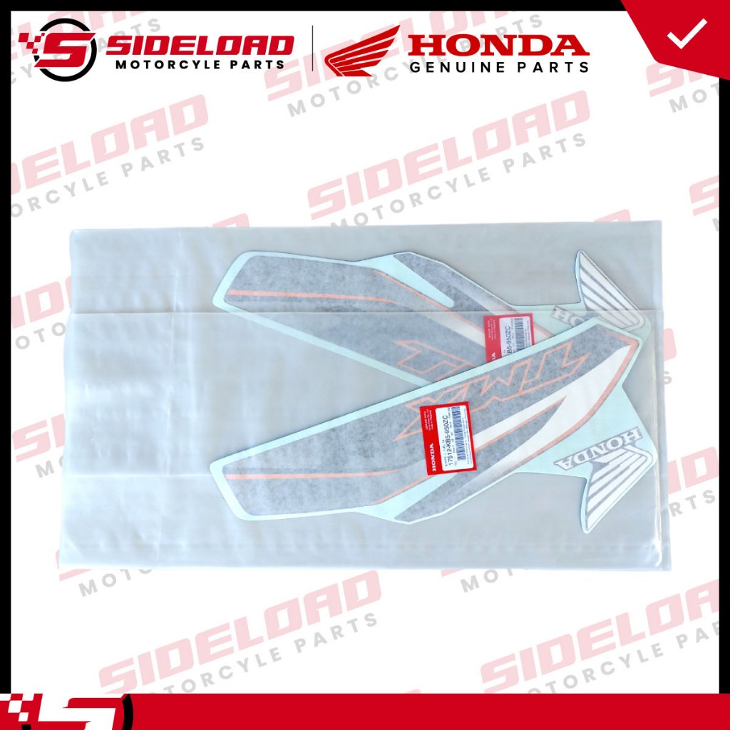 Sticker/Decals - Tank (L&R) - Blue - Asero - TMX 155 - Honda Genuine (17511/17512-KB5-950ZC)