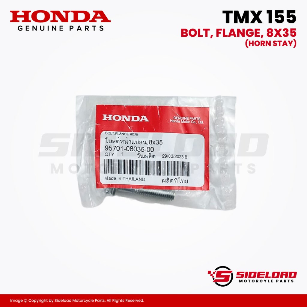 Bolt, Flange, 8x35 (Horn Stay) - TMX 155 - Honda Genuine (95701-08035-00)