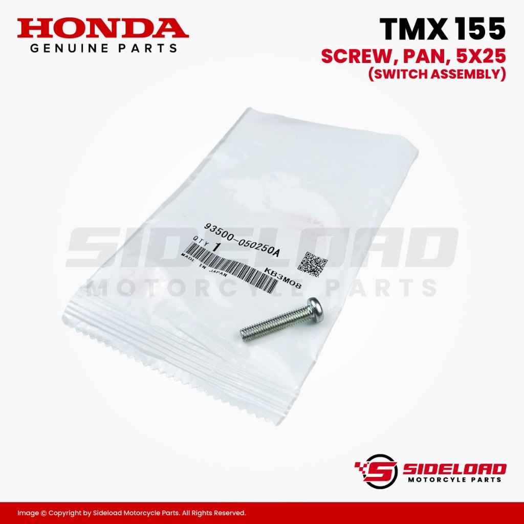 Screw, Pan, 5x25 - (Switch Assembly) - TMX 155 - Honda Genuine (93500-05025-0A)