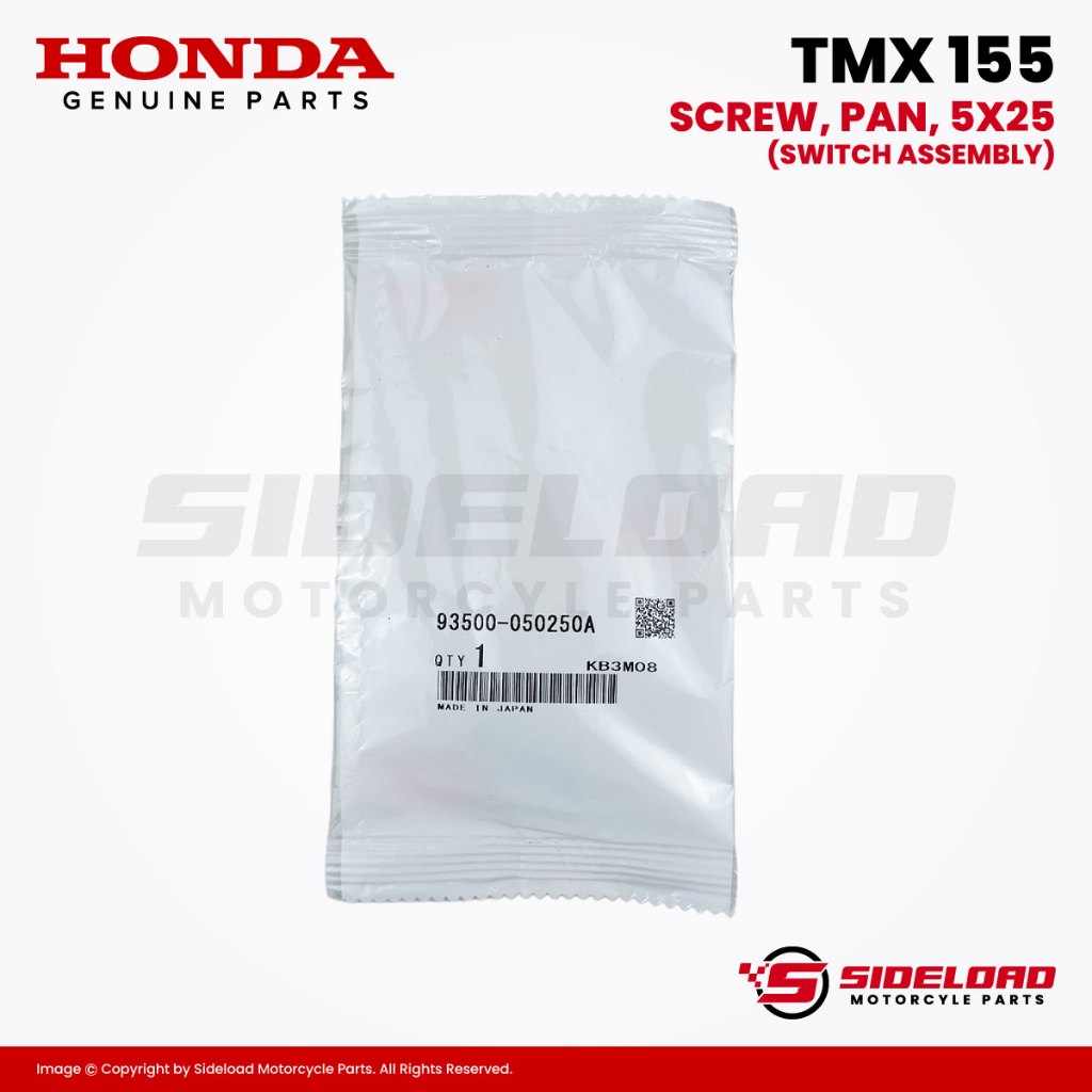 Screw, Pan, 5x25 - (Switch Assembly) - TMX 155 - Honda Genuine (93500-05025-0A)