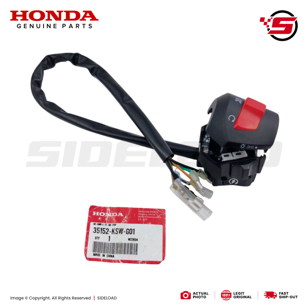 Switch Component, Starter - TMX 125 Alpha - Honda Genuine (35152-KSW-G01)