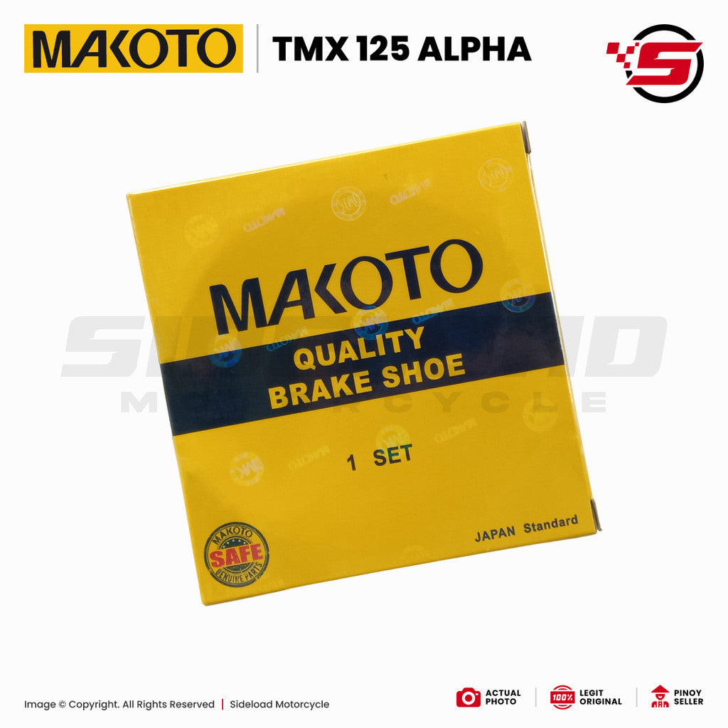 Brake Shoe - Front - TMX 125 Alpha, Beat, Click 125 150 - Makoto