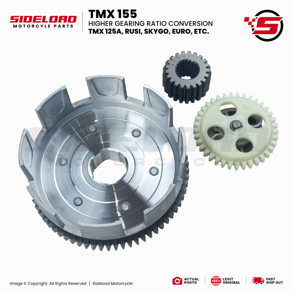 Pang-gilid Set (70T - 21T - 37T) - TMX 155 125, Rusi, Skygo, Euro, Motoposh, etc. - Japan Standard