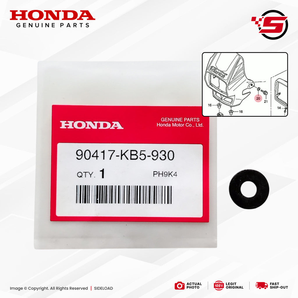 Washer, Plain, 6mm (Cowling Bracket) - TMX 155 - Honda Genuine (90417-KB5-930)