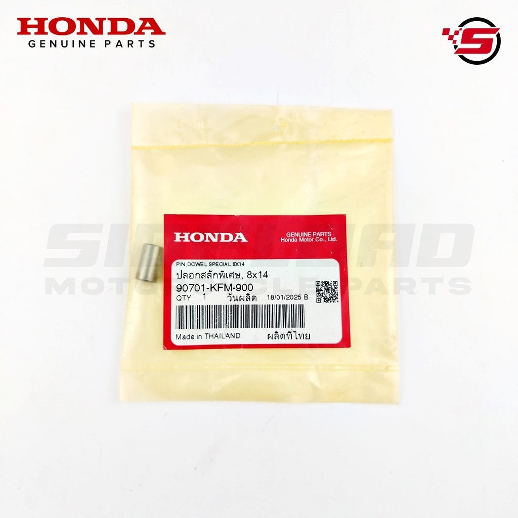 Dowel Pin, 8x14 (Crankcase Cover) - TMX, Click, PCX, ADV, etc. - Honda Genuine (90701-KFM-900)
