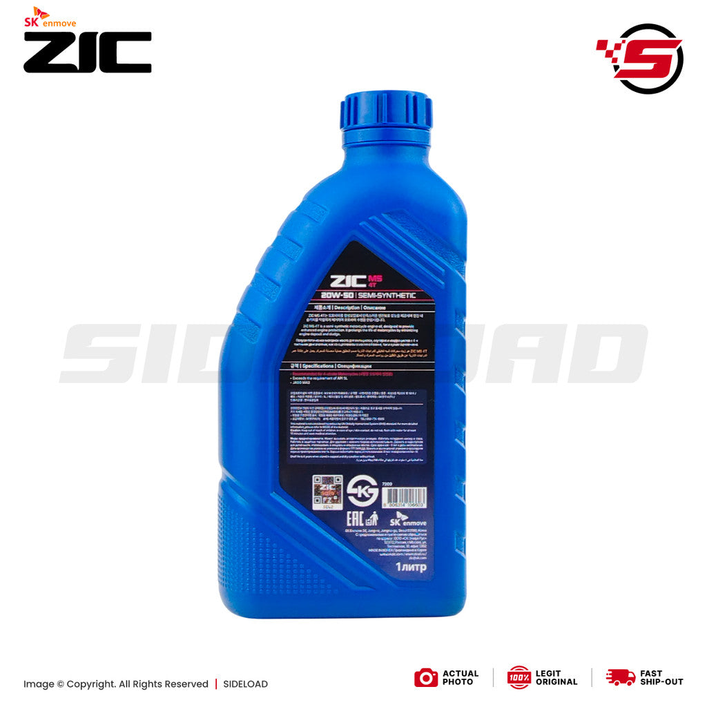 Engine Oil, M5 20W-50 (Semi Synthetic) - SK ZIC