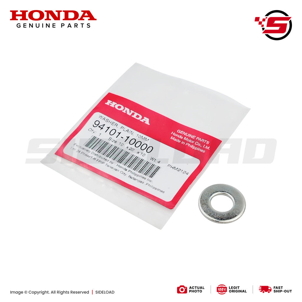 Washer, Plain, 10Mm (Engine Mount) - TMX 155, Universal - Honda Genuine (94101-10000)