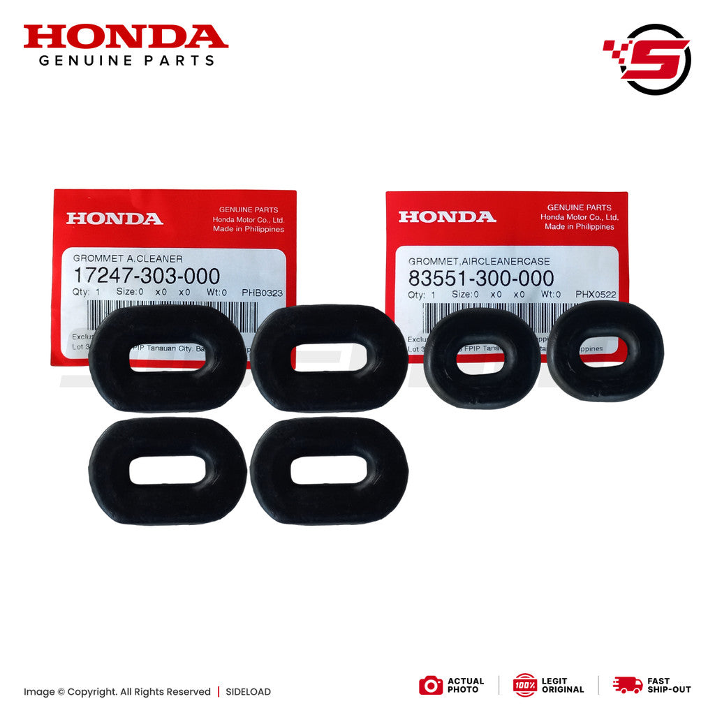Rubber Grommet, Side Cover - 1 Set (6 pcs) - TMX 155 - Honda Genuine