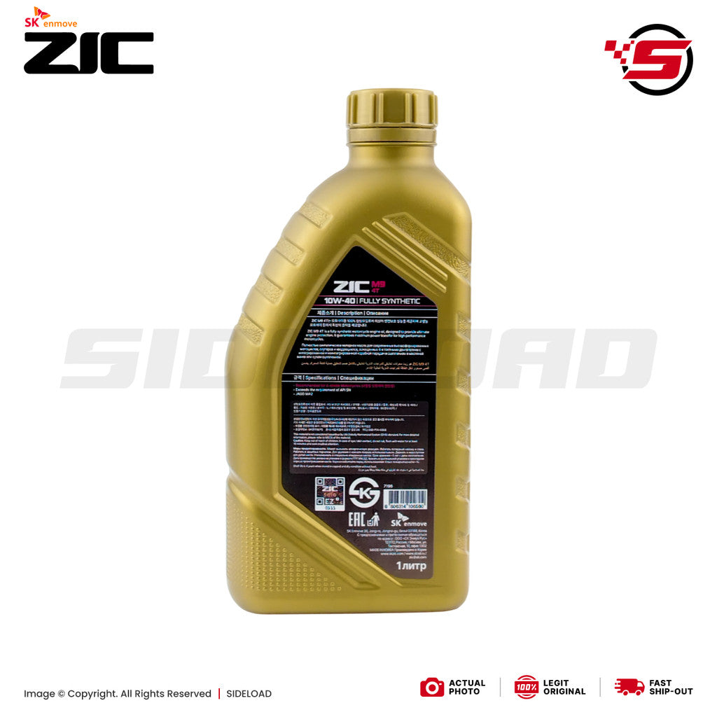 Engine Oil, M9 10W-40 (Fully Synthetic) - SK ZIC