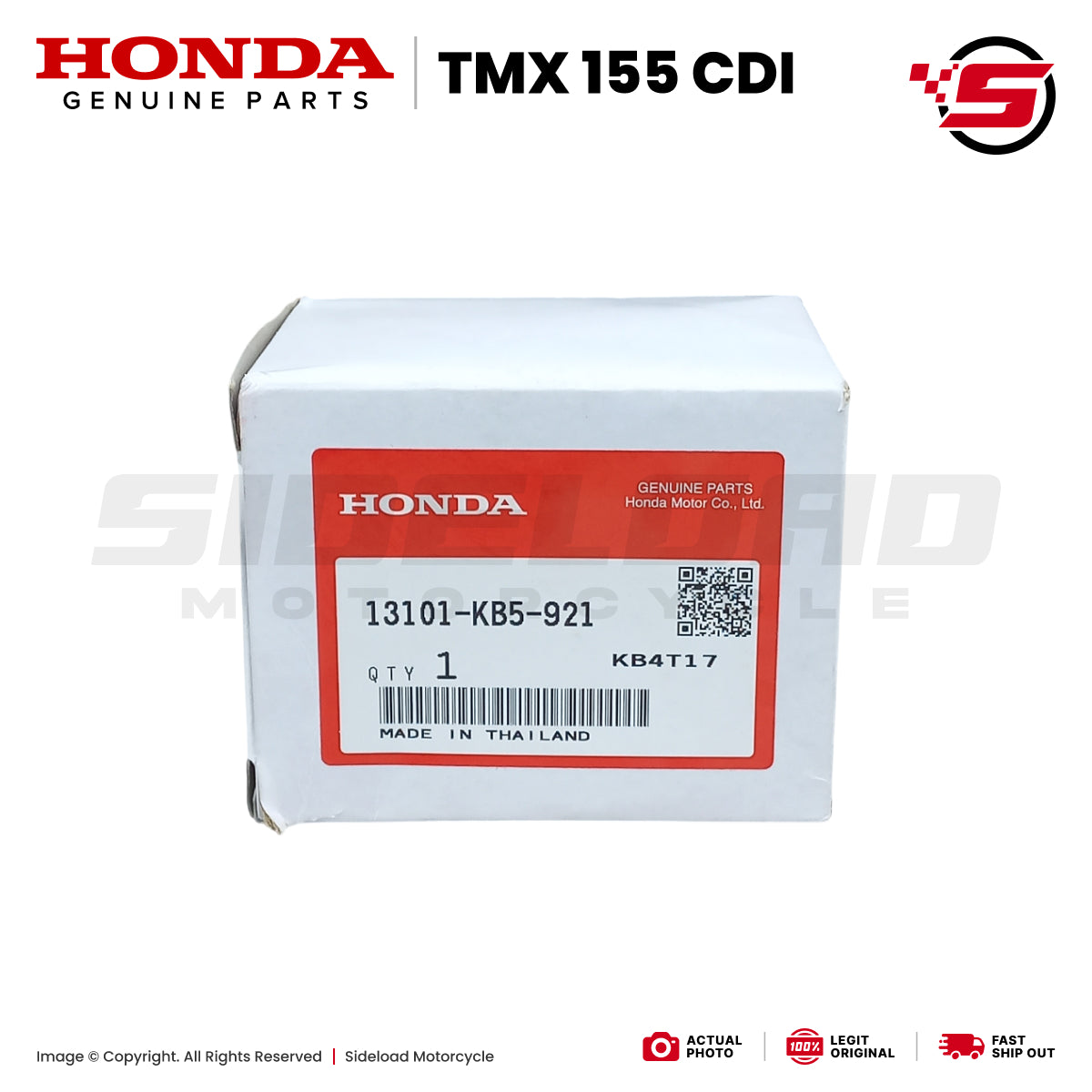Piston STD - TMX 155 CDI - Honda Genuine (13101-KB5-921)