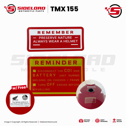 Honda TMX 155 Reminder / Remember Sticker