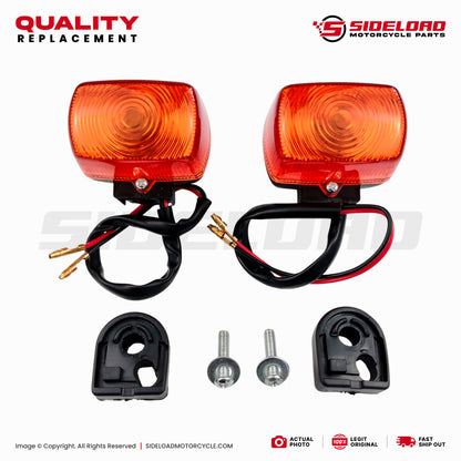 Winker Signal Light with Rubber & Screw - Orange (2 pcs.) - TMX155, TMX125 Alpha, XRM, XR200 - Quality Replacement