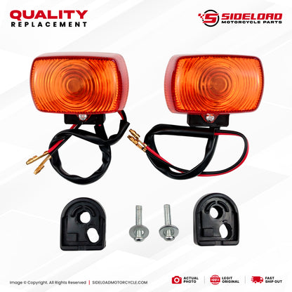 Winker Signal Light with Rubber & Screw - Orange (2 pcs.) - TMX155, TMX125 Alpha, XRM, XR200 - Quality Replacement