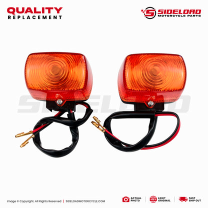 Winker Signal Light with Rubber & Screw - Orange (2 pcs.) - TMX155, TMX125 Alpha, XRM, XR200 - Quality Replacement