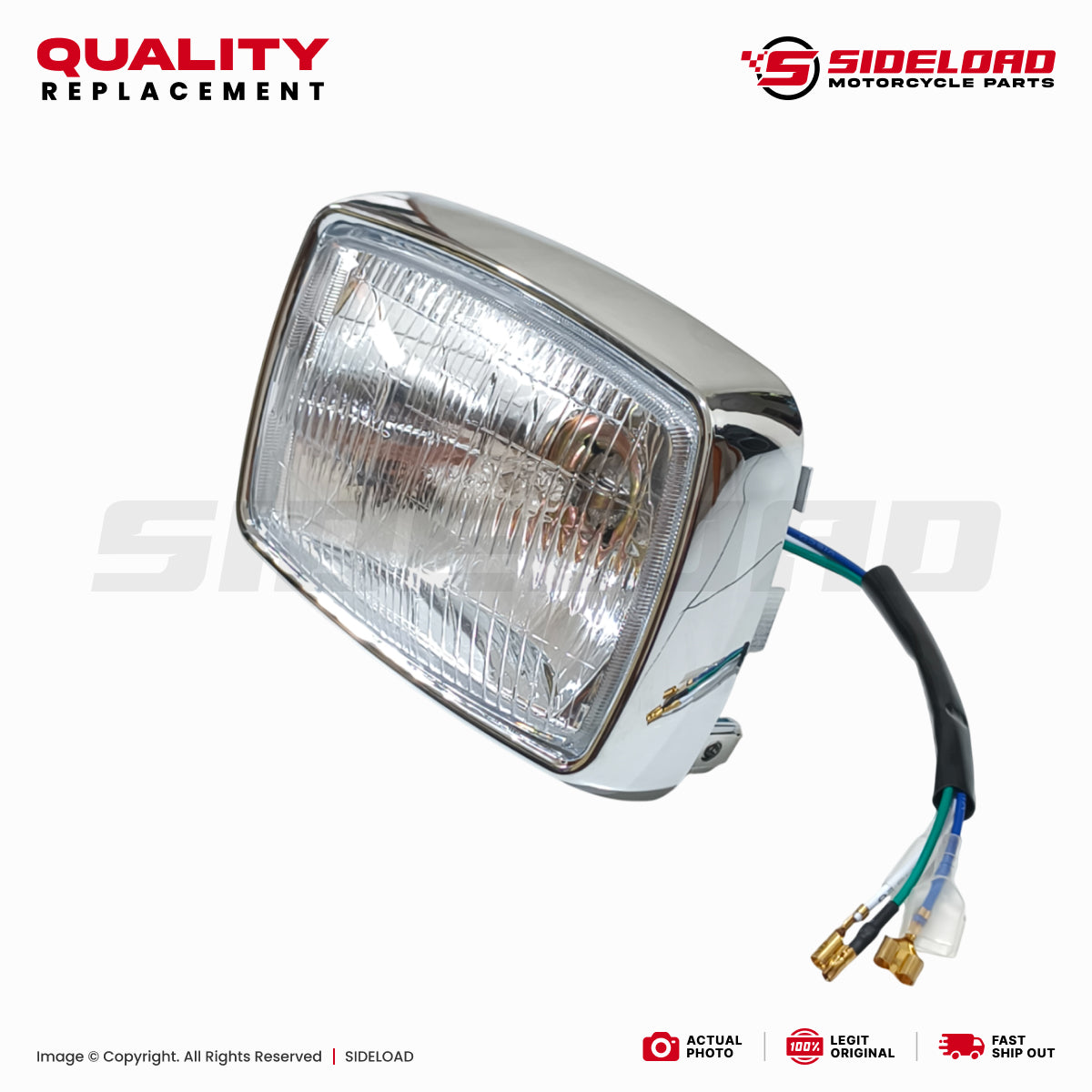 Headlight Lens Assembly - TMX 155, Rusi, Motoposh, Skygo, Euro, Motorstar, etc. - Quality Replacement