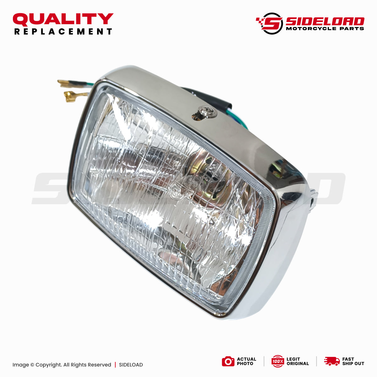 Headlight Lens Assembly - TMX 155, Rusi, Motoposh, Skygo, Euro, Motorstar, etc. - Quality Replacement