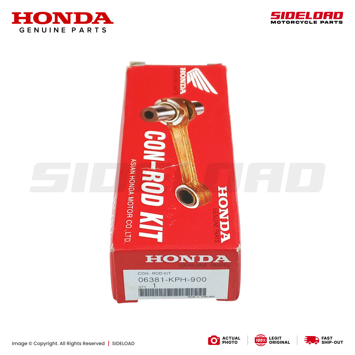 Rod Kit, Connecting - Wave 125, XRM 125 - Honda Genuine (06381-KPH-900)