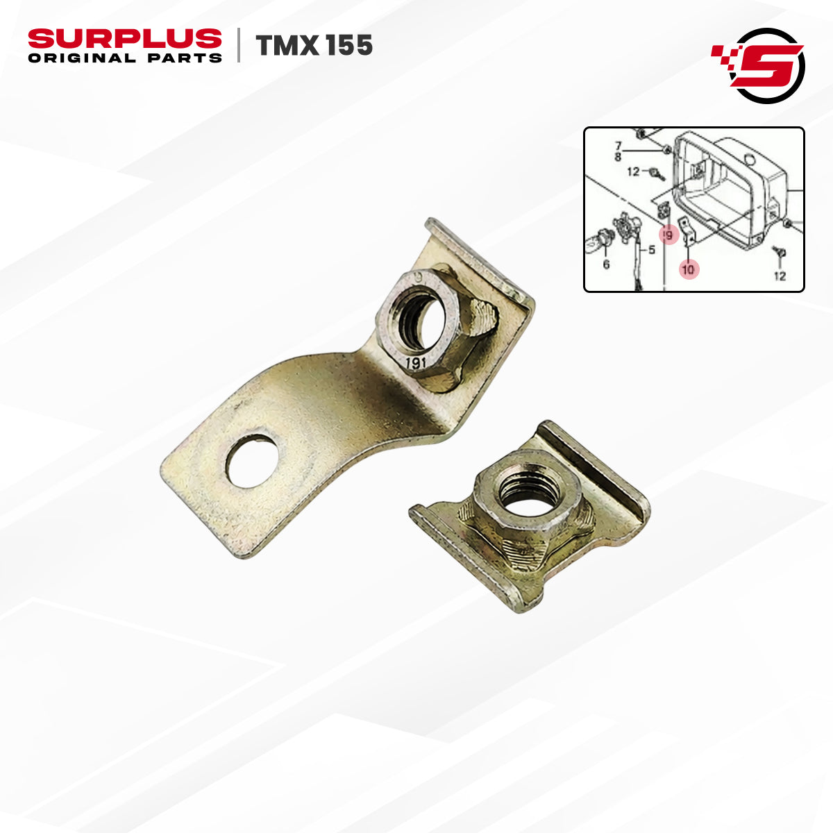Headlight Case Special Nut - TMX 155 - Surplus Original