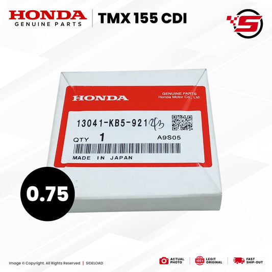 Ring Set, Piston (0.75) - TMX 155 CDI - Honda Genuine (13041-KB5-921)
