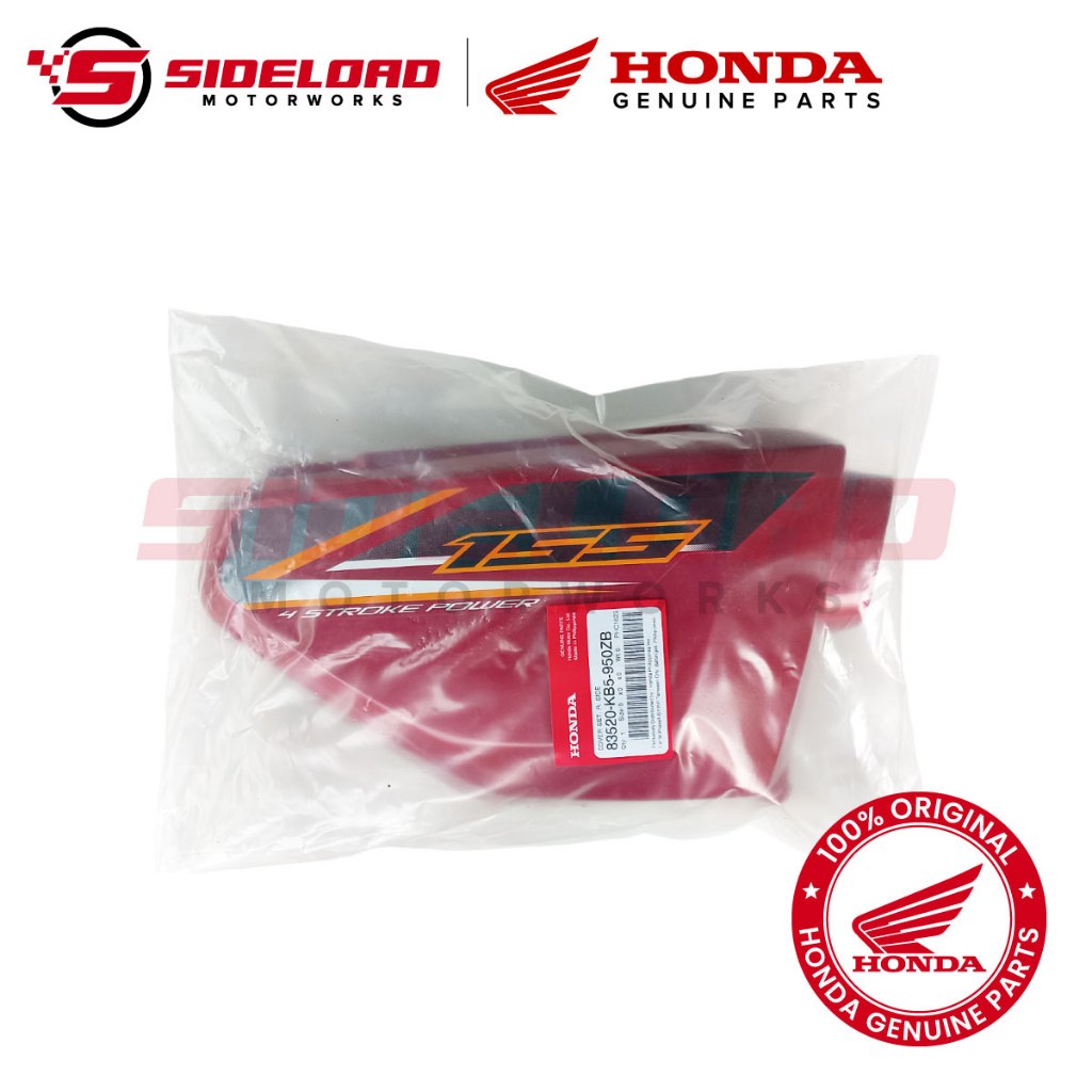 Side Cover - Asero - Red (L&R) - TMX 155 - Honda Genuine (83520/83620-KB5-950ZB)