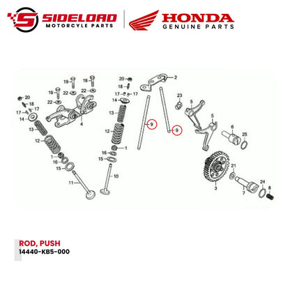 Rod, Push - TMX 155 - Honda Genuine (14440-KB5-000)