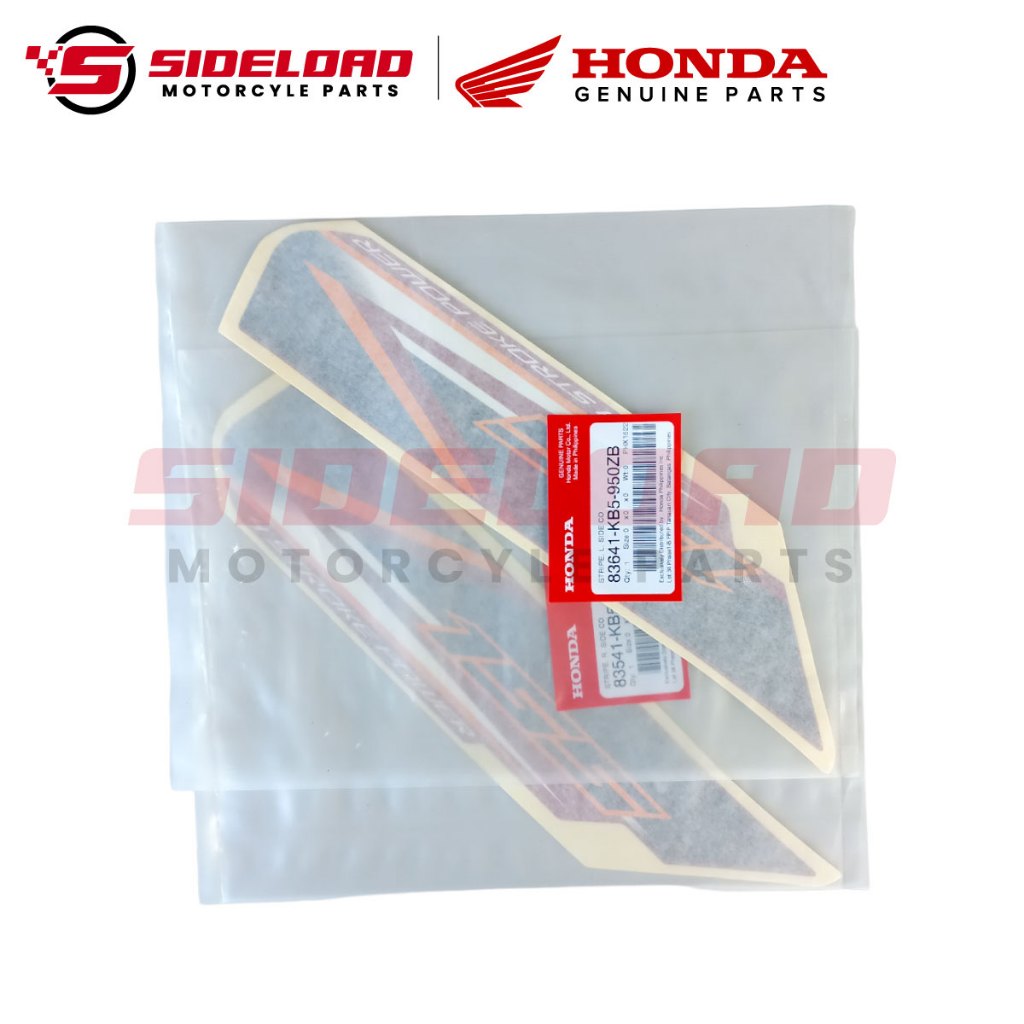 Sticker/Decals - Side Cover - Red - Asero (L&R) - TMX 155 - Honda Genuine (83641/83541-KB5-950ZB)