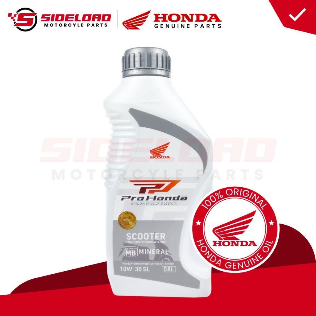 Engine Oil 4T SL 10W30 MB (Scooter Oil) - Silver (800ml) - Honda Genuine