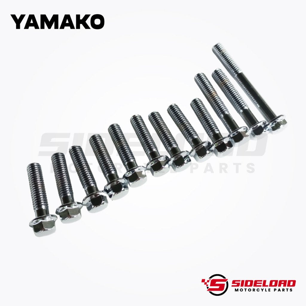 Right Engine Crankcase Cover Bolts Set (12 pcs.) - TMX 155 - Yamako