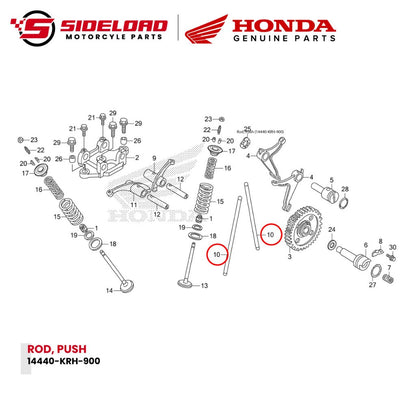 Rod, Push - TMX 125 Alpha - Honda Genuine (14440-KRH-900)