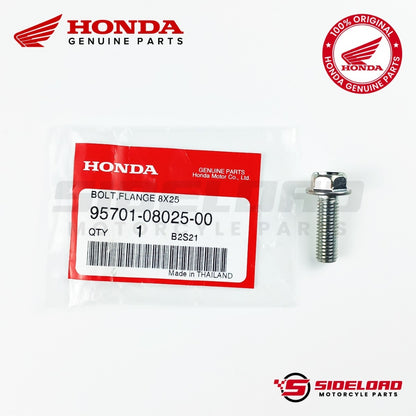 Bolt, Flange, 8x25 (Kick Starter Arm / Headlight Case) - TMX 155 - Honda Genuine (95701-08025-00)