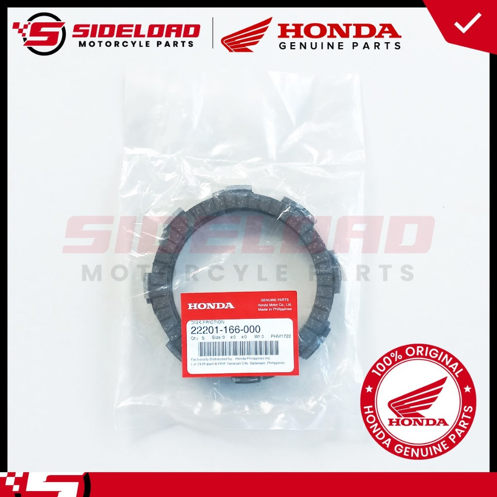 Disk, Clutch Lining/Friction - 1 Set (5 pcs.) - TMX 155 125 Alpha - Honda Genuine (22201-166-000)