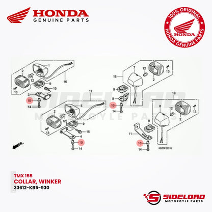 Collar, Winker - TMX 155 - Honda Genuine (33612-KB5-930)