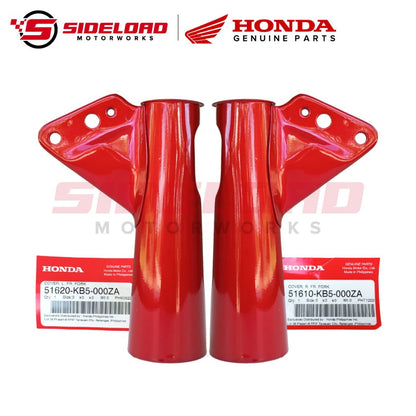 Fork Cover Upper - Red (L&R) - TMX 155 - Honda Genuine (51620/51610-KB5-000ZA)