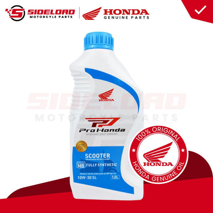 Engine Oil 4T SL 10W30 MB Fully Synthetic (Scooter Oil) - Blue (1L) - Honda Genuine