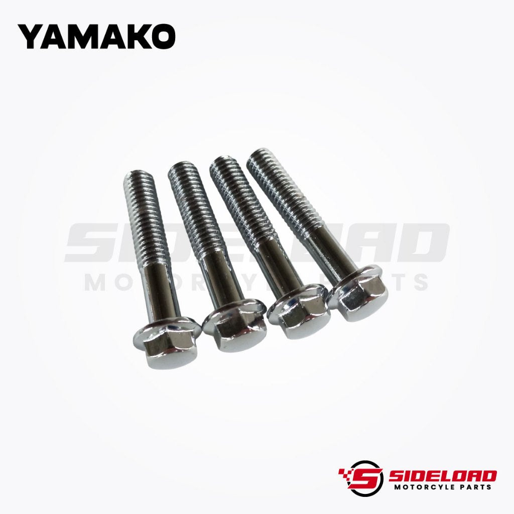 Left Engine Crankcase Cover Bolts Set (4 pcs.) - TMX 155 - Yamako