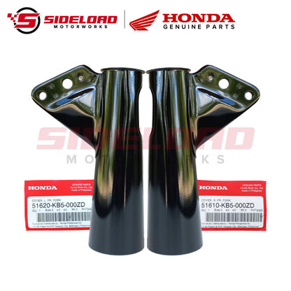 Fork Cover Upper - Black (L&R) - TMX 155 - Honda Genuine (51620/51610-KB5-000ZD)