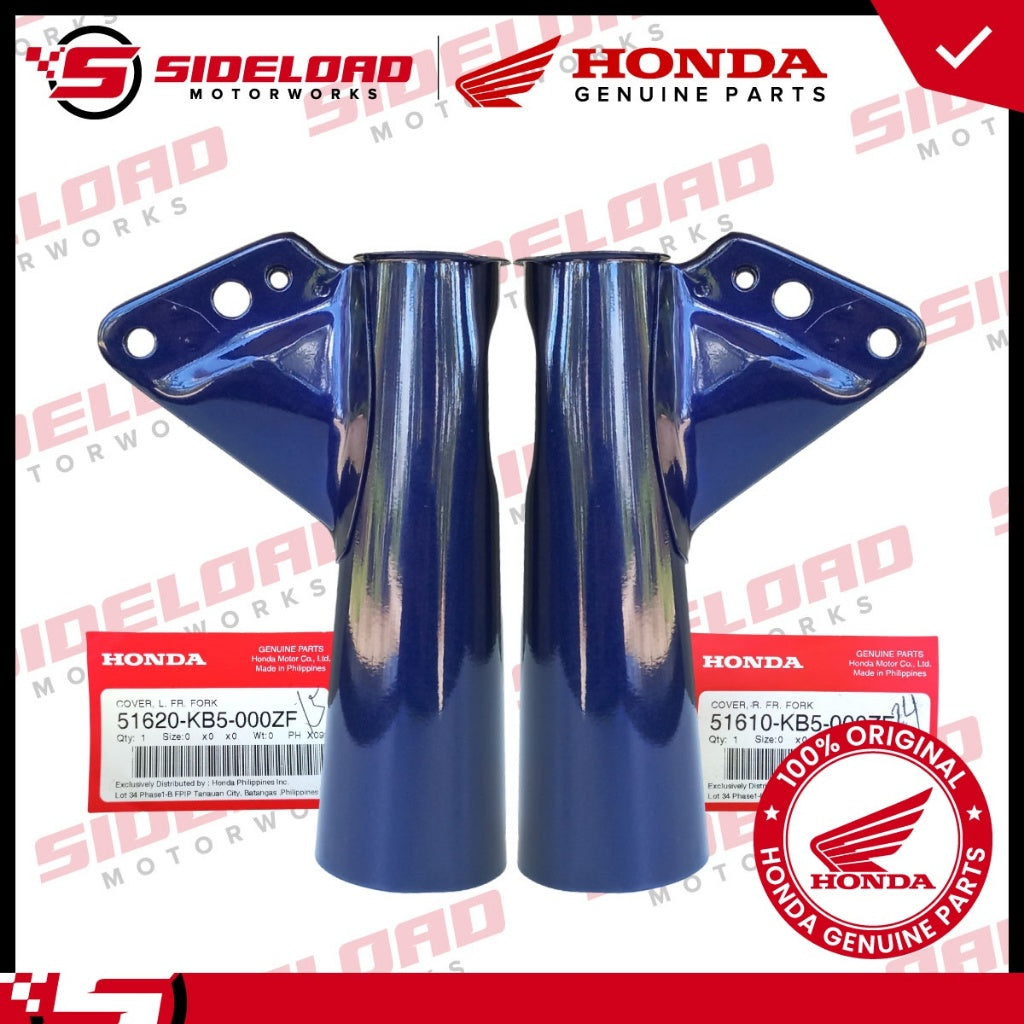 Fork Cover Upper - Blue (L&R) - TMX 155 - Honda Genuine (51620/51610-KB5-000ZF)