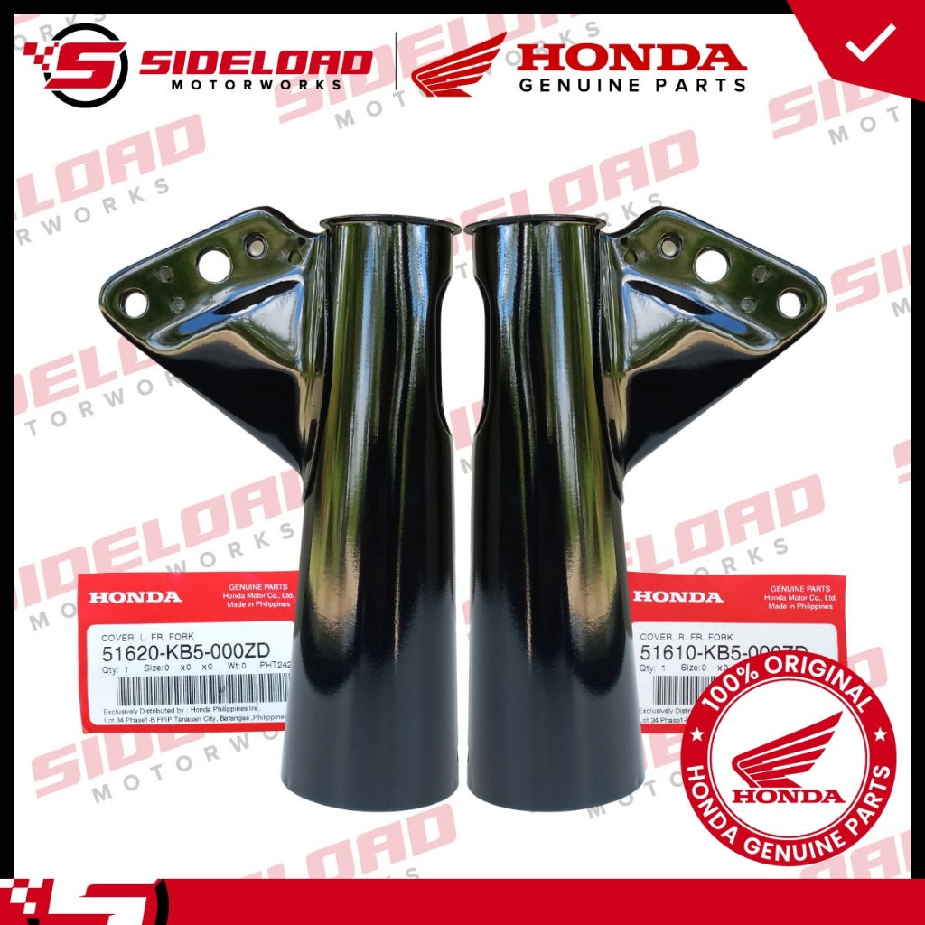 Fork Cover Upper - Black (L&R) - TMX 155 - Honda Genuine (51620/51610-KB5-000ZD)