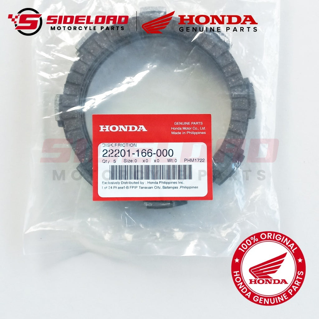 Disk, Clutch Lining/Friction - 1 Set (5 pcs.) - TMX 155 125 Alpha - Honda Genuine (22201-166-000)